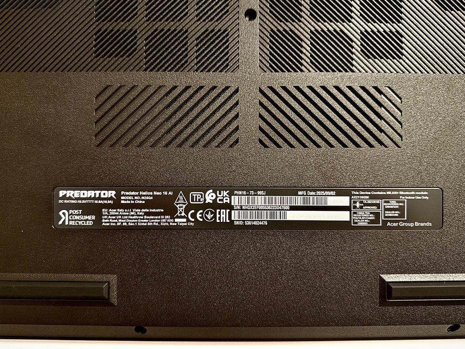 Laptop Acer Predator Helios Neo 16 AI