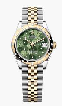 Rolex Datejust 31 mm floral green