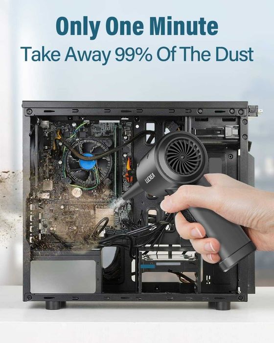 Преносим компресор за почистване на клавиатури, компютри, 6000mAh