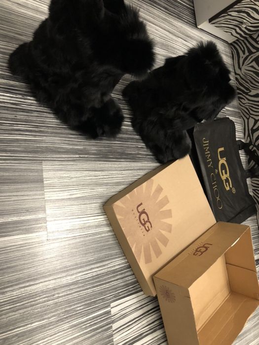 UGG blana naturală VULPE 100% / poze REALE nu copiate ! Negru,roșu