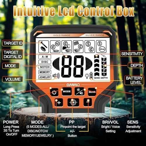 Нов OMMO Металотърсач за Възрастни с USB Зареждане и 6 Режима LCD