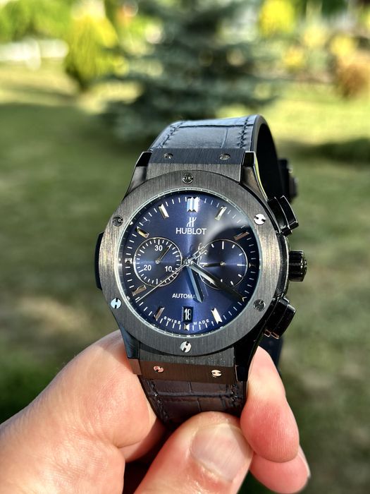 ceas barbat hb classic fusion blue dial 45,mm