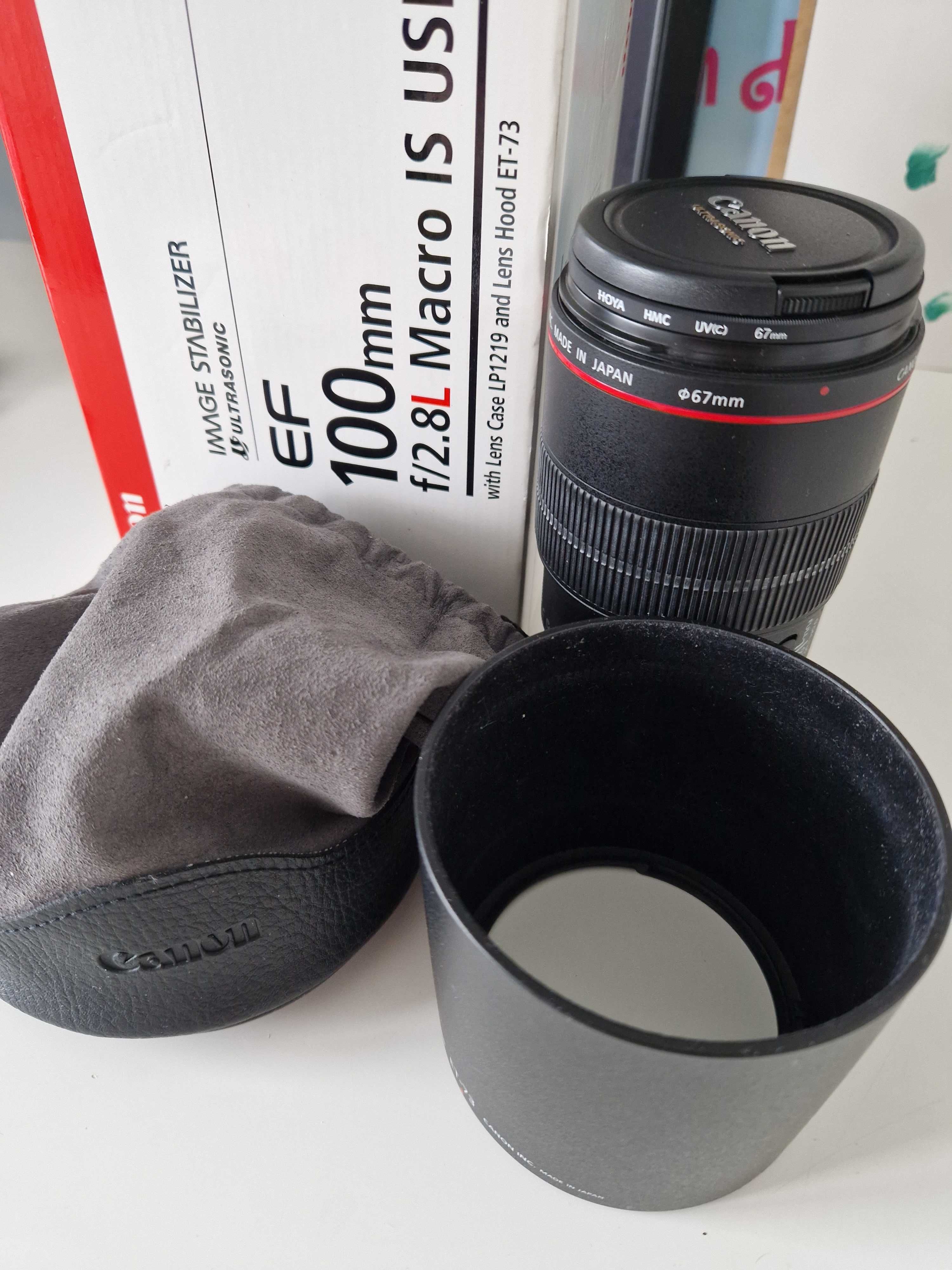 Обектив Canon EF 100mm f / 2.8L Macro IS USM + подарък