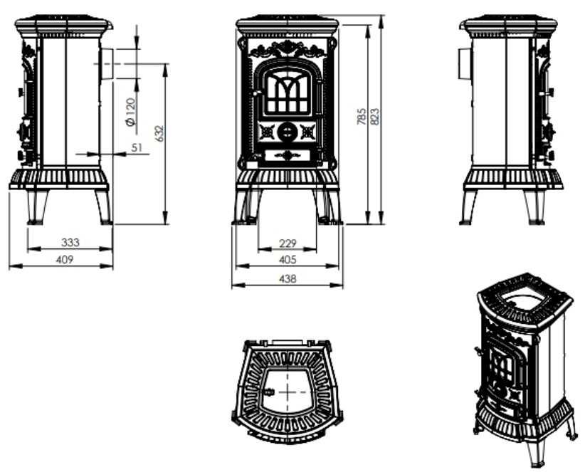 Soba Nordflam Verdo Patine