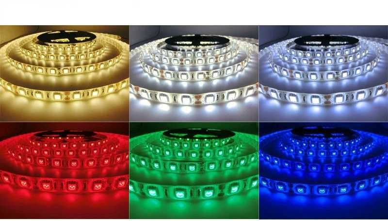 Banda led alb rece cald portocaliu rgb 12w/m multicolor