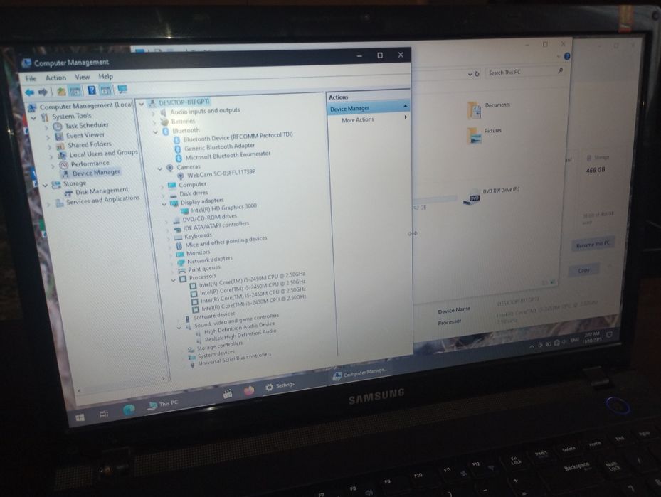 Samsung, Intel i5, baterie ok,bun tester auto,500 GB , Windows 10
