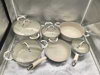 Set vase gatit marmura 10 piese antiaderent.