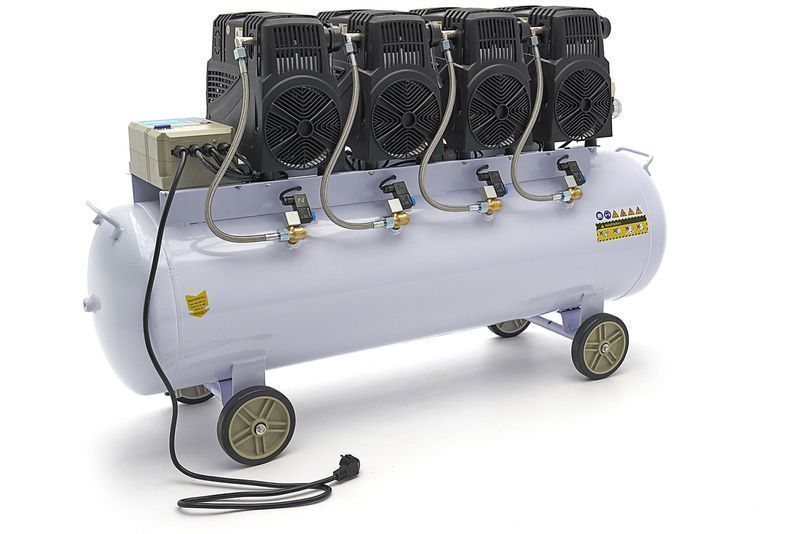 Безшумен компресор с намален шум, без масло 200 л 8 ср нвм