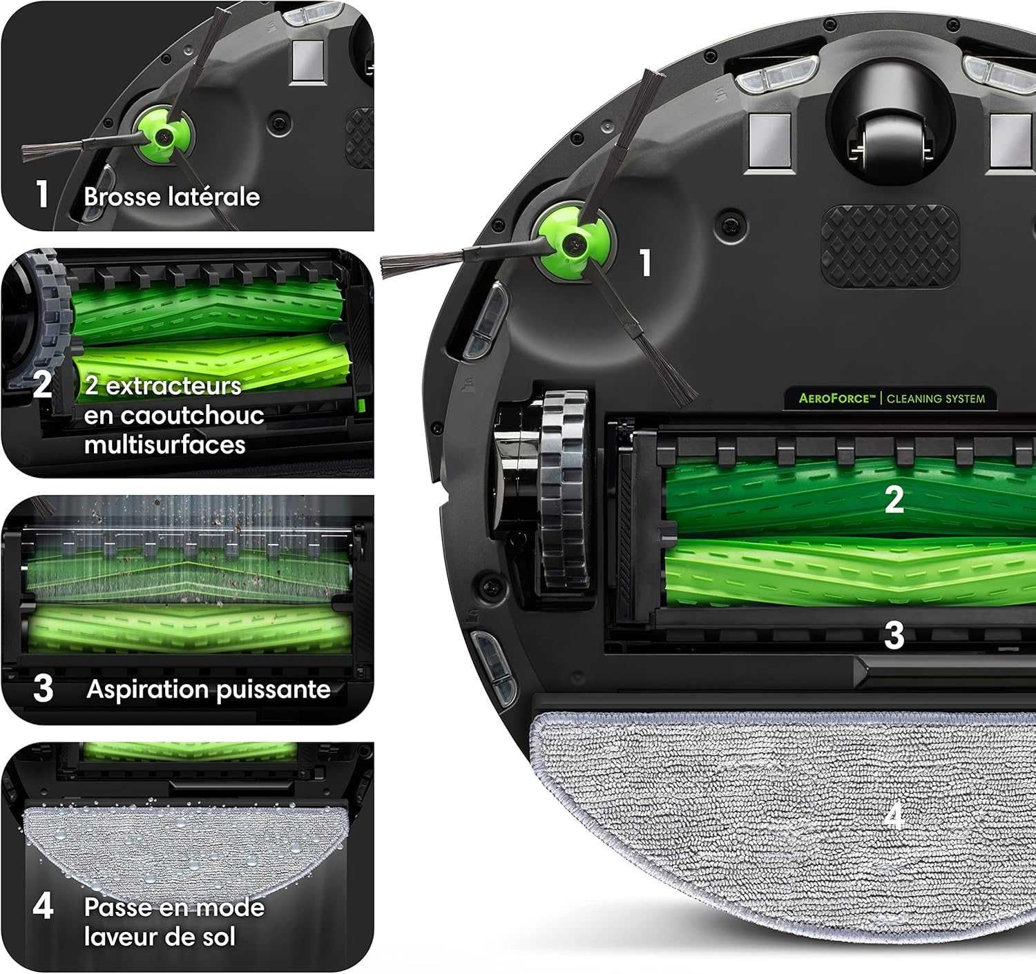 Прахосмукачка робот iRobot Roomba Combo i8+ Самопочистваща база i8576