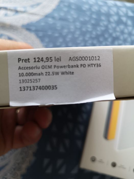 Power bank baterie externa   10000 mvh