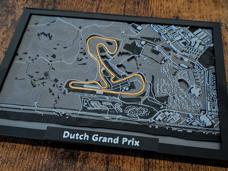 Harta 3D Dutch Grand Prix – Decor premium pentru fanii Formula 1