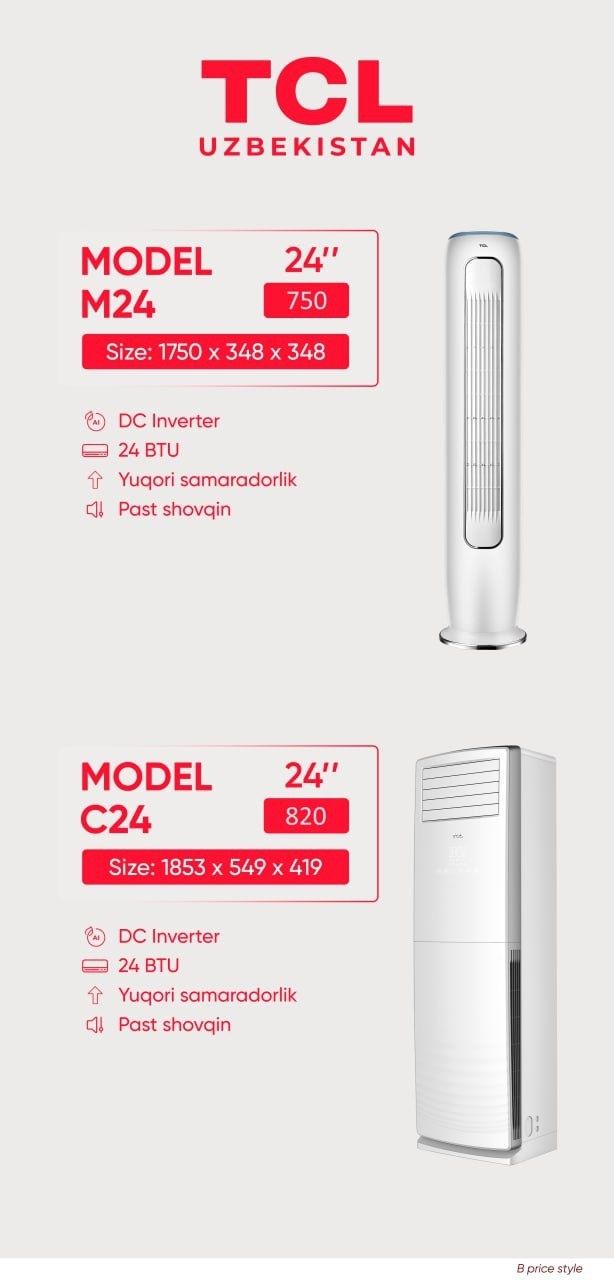 Калонник Кондиционер TCL 24 M24 DC Inverter