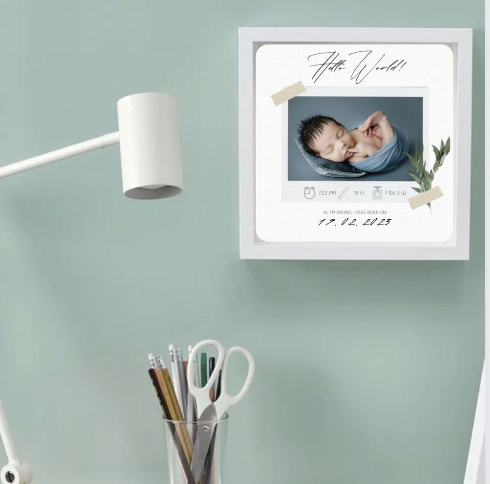 Tablou personalizat cadou nou nascut creativ bebe grafica digitala