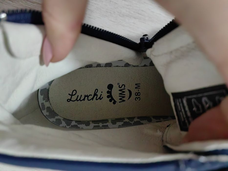 Ghete sport din piele întoarsă Lurchi, mărimea 38, bleumarin