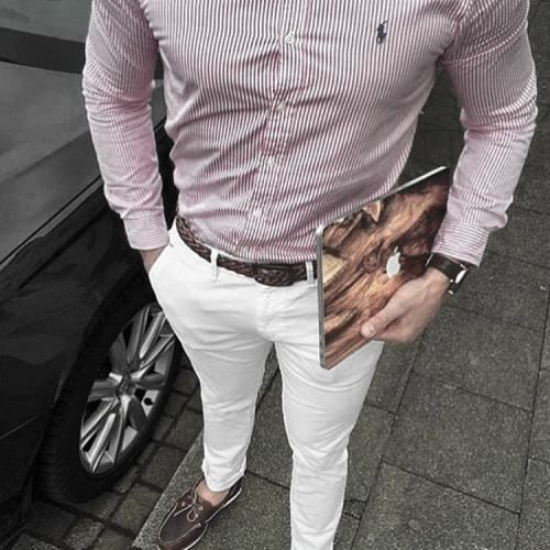 Slim fit white jeans Pull&Bear