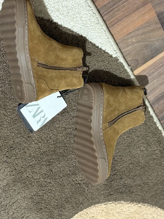 Cizme baieti Zara, maro, noi, 24