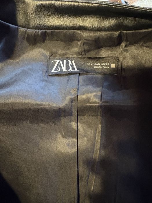 ZARA Кожено яке+сатенен гащеризон