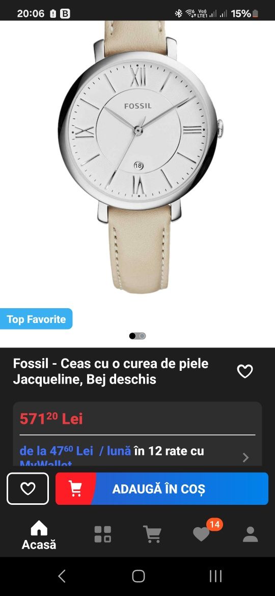 Ceas Fossil Jacqueline nou