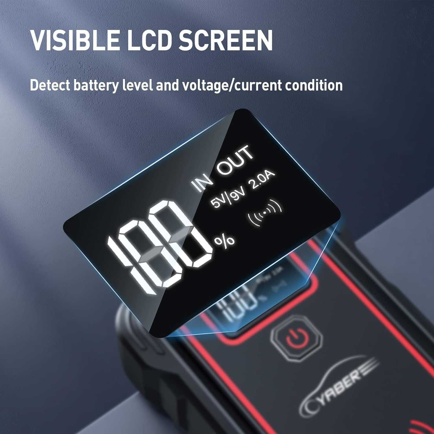 Джъмп стартер YR800, 23800mAh за автомобили 8.0L бензин и 7.0L дизел..