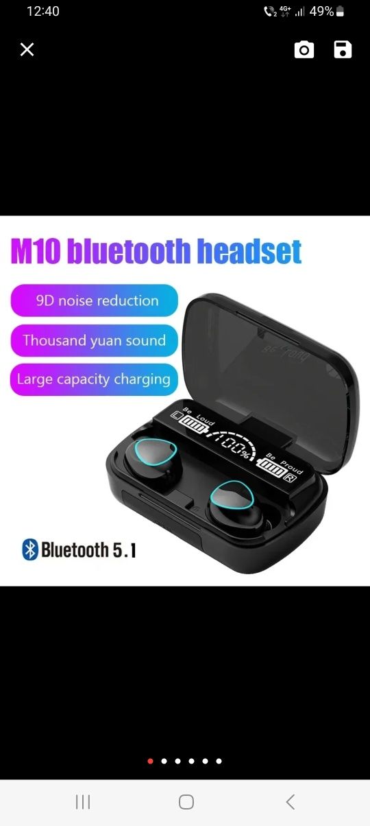 Căști Bluetooth fără fir 2024 TWS M10 5.1