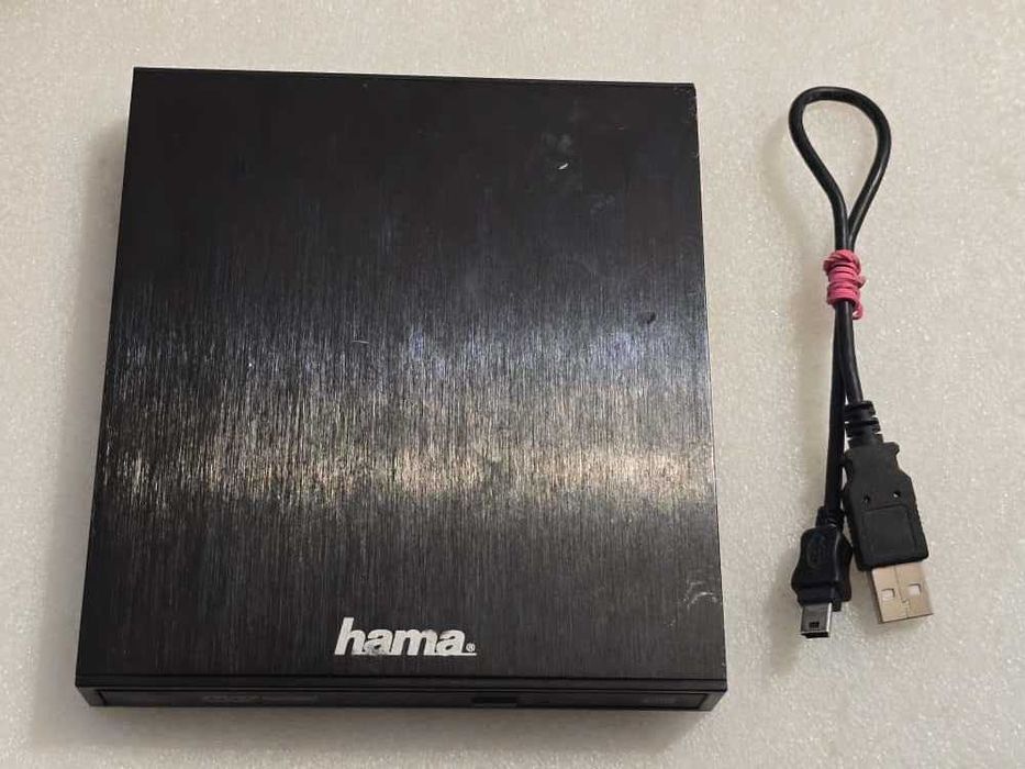 Unitate optica CD/DVD-RW externa, HAMA USB 2.0 slim, Negru -poze reale