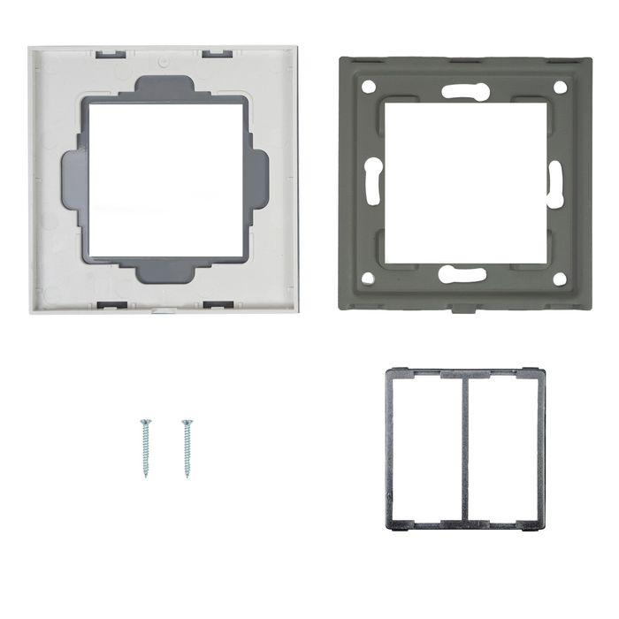 Rama simpla PNI RM101W din sticla pentru prize PNI
