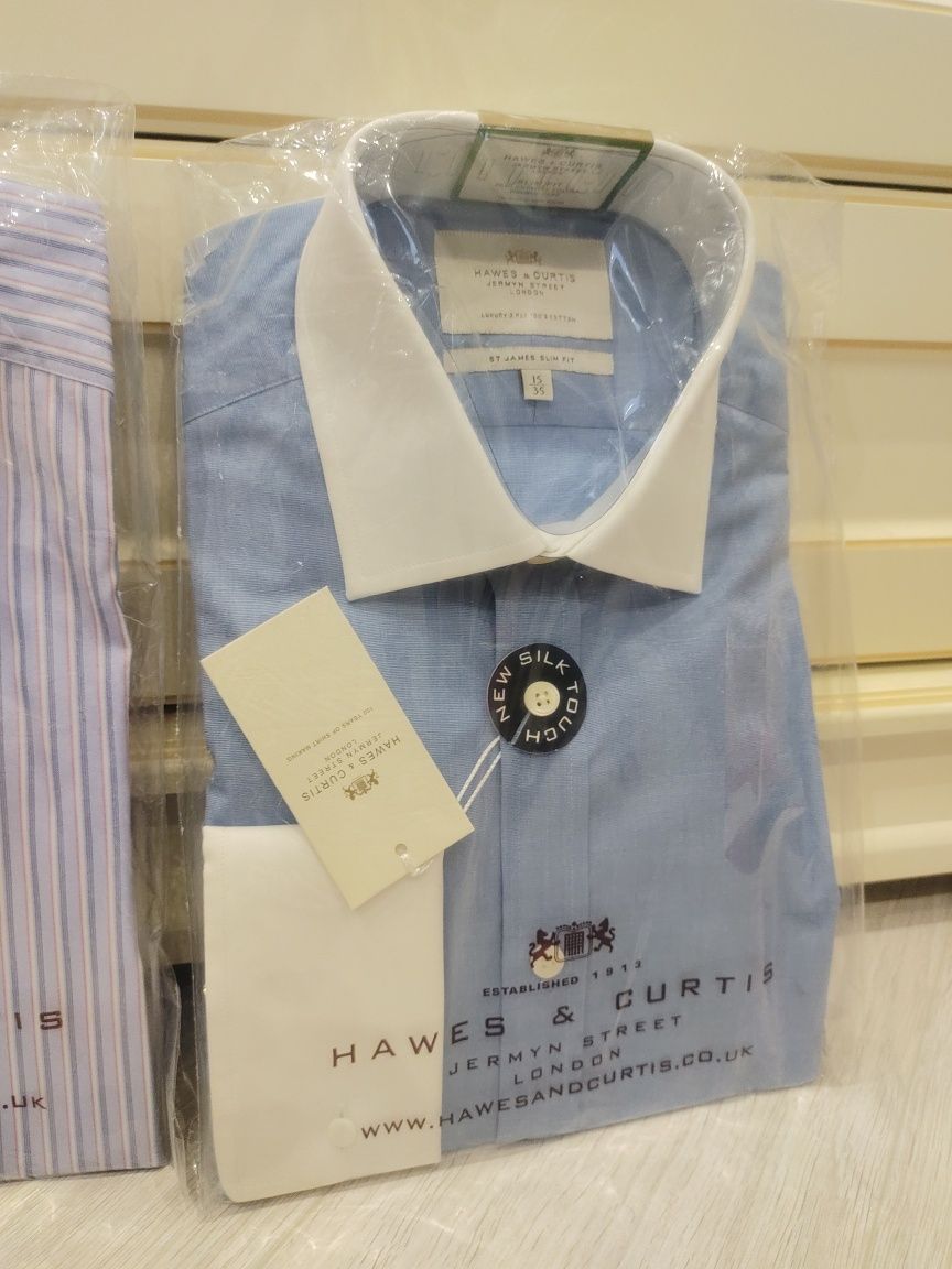 Hawes&Curtis Люксовые премиальные комбинированные рубашки под запанки.