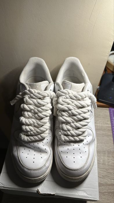 White air force 1 rope lace