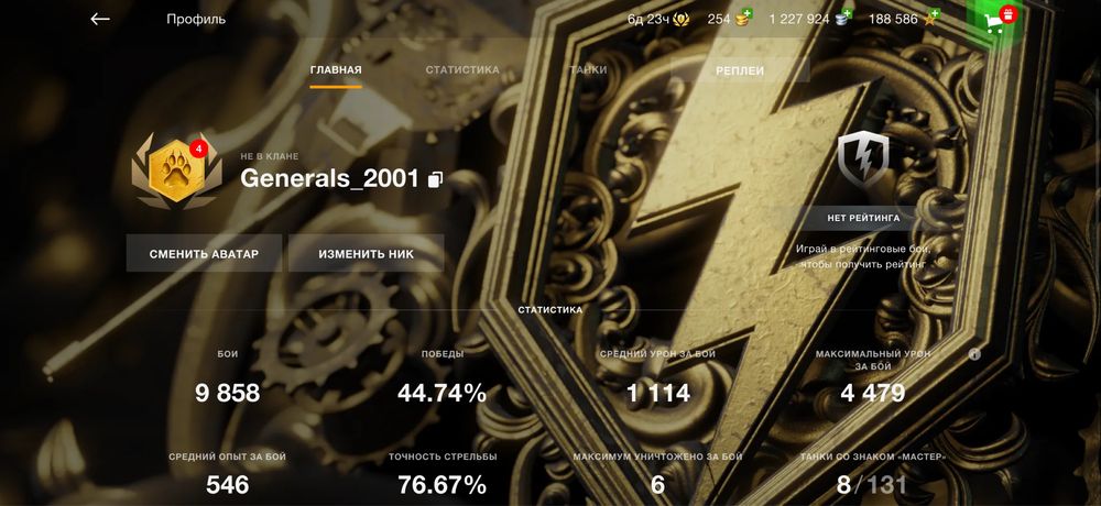 Продам аккаунт wot blitz