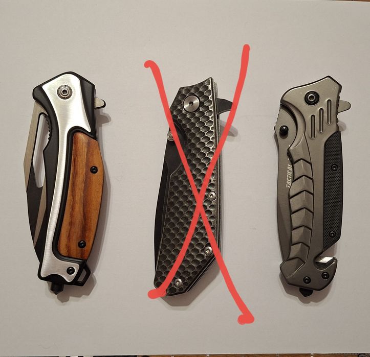 Briceag / cuțit pliabil ( 3 modele diferite cu piedică la lamă )