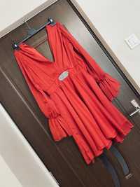 Rochie midi roșie