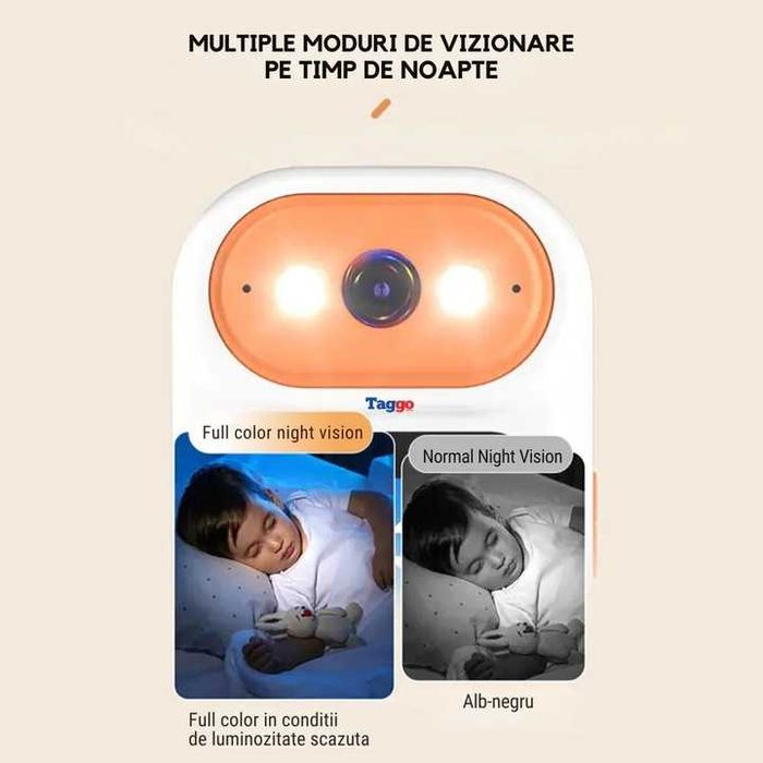 Camera video AI 360, apel video, comunicare, monitorizare bebelusi