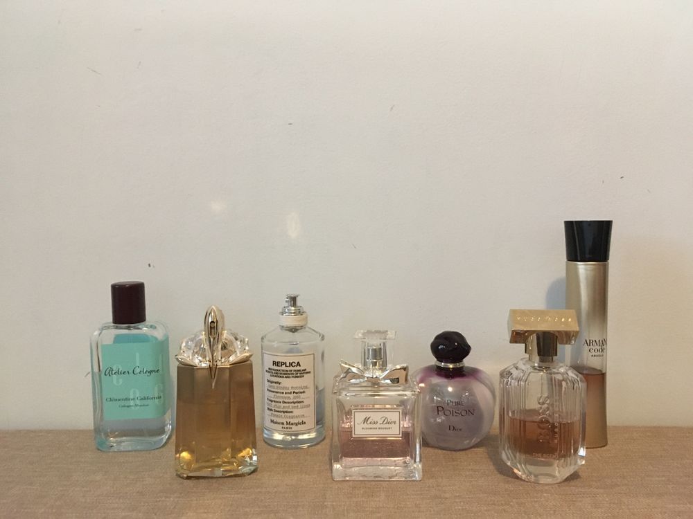 Miss Dior Pure Posion Atelier Cologne Mugler Alien Armani Hugo Boss