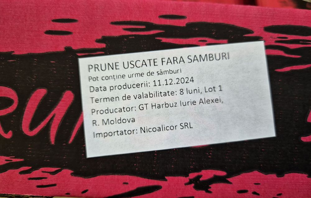 Prune uscate fara samburi la 5kg