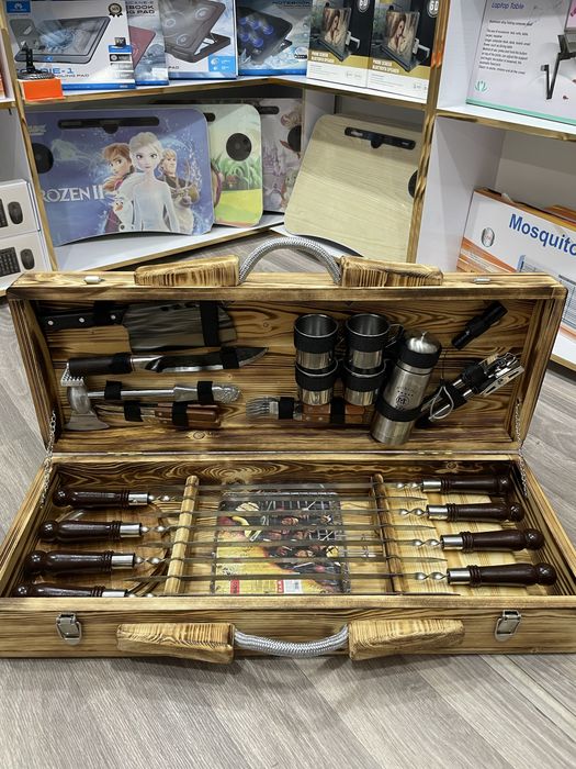 Подарочный шашлычный набор (30 предметов) Доставка есть!