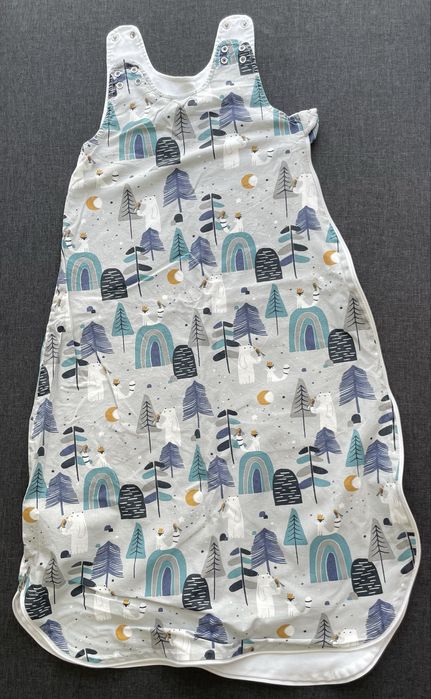 Angel Baby пролетно-есенен спален чувал 6-18 месеца Бели мечета