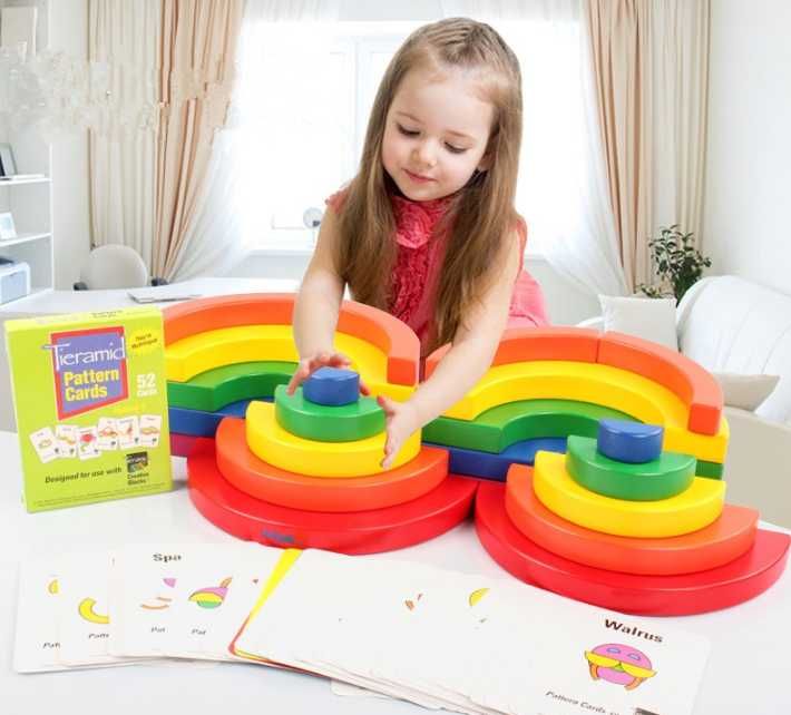 Монтесори дървени кръгове с карти Circle Set KidPik Montessori