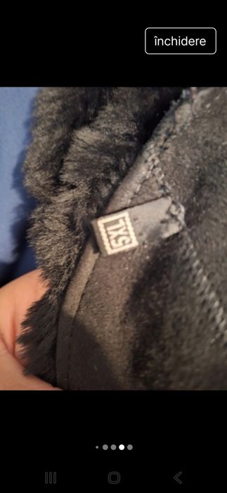 Cojoc damă din piele  si blană  naturala