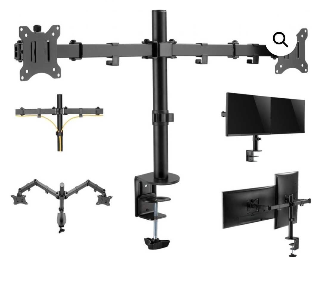 Мониторно рамо за 2 екрана - скоба за монитори