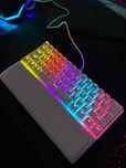 Tastatura mecanica de gaming, Rampage PLOWER K60, Switch Blue, Alb