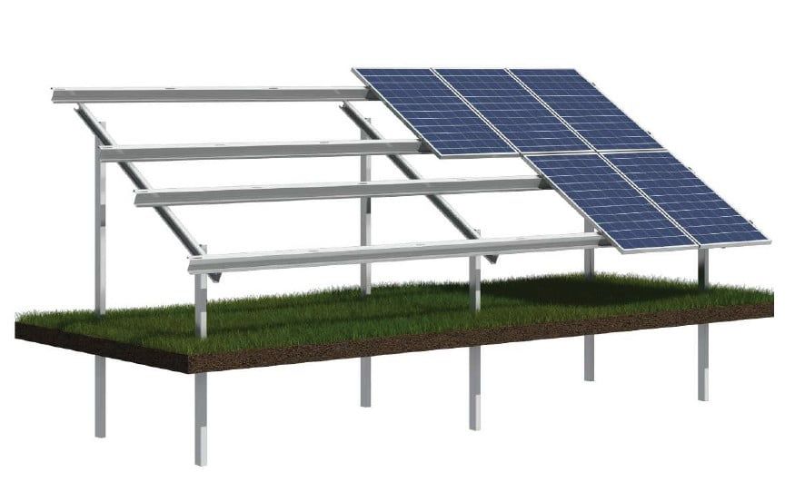 Kit structura montaj 10 panouri fotovoltaice pe sol