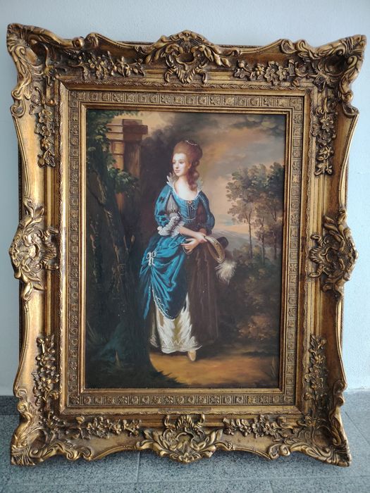 Tablou Ulei pe pânză o lucrare deosebita Baroc cu o rama superbă foar