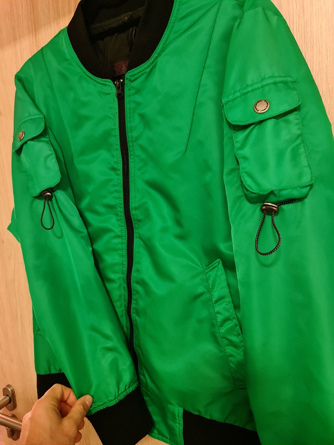 Мъжко зелено шушляково яке