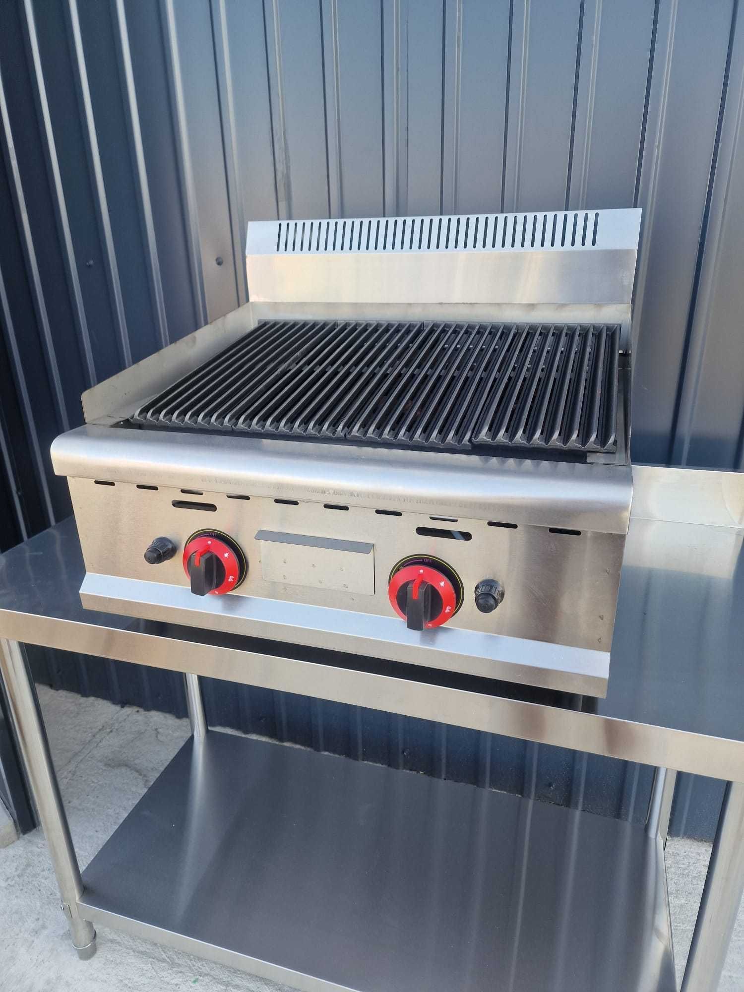 Gratar cu Roca Vulcanica si Grill din fonta,5 kg de roca inclusa
