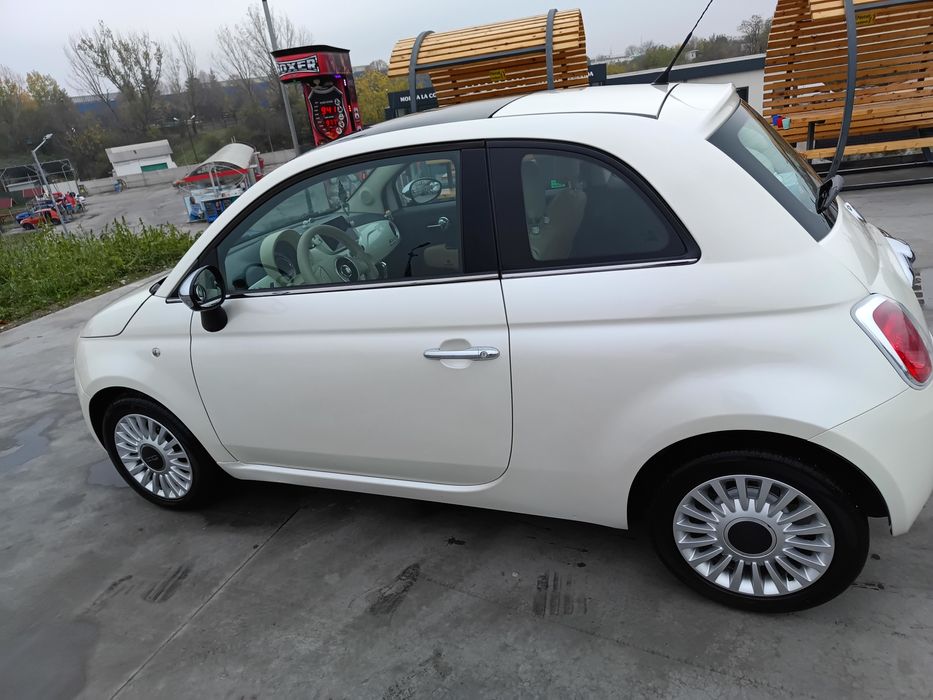 Fiat 500 alb perlat