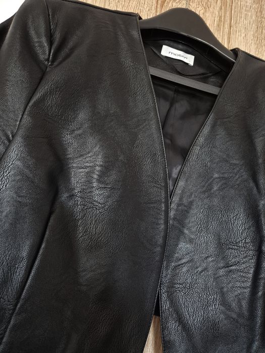 Кожено сако Motivi, палто Sinsay с вълна