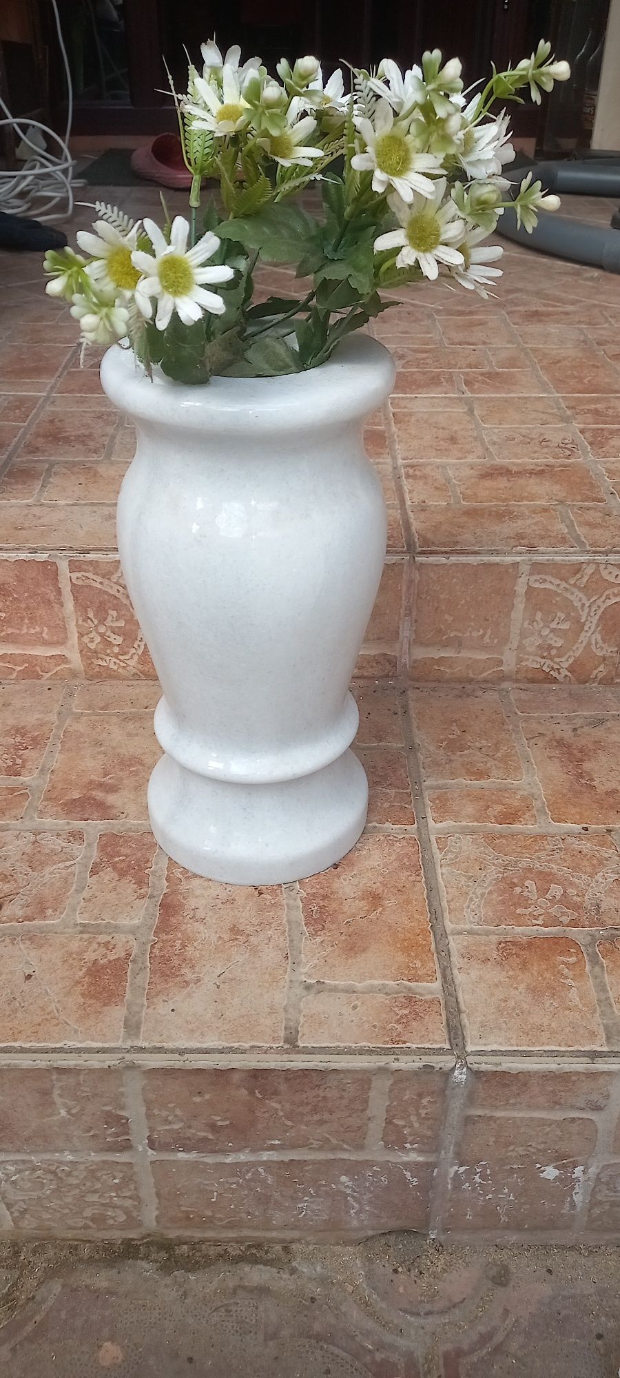 Vaza flori, marmura masiva