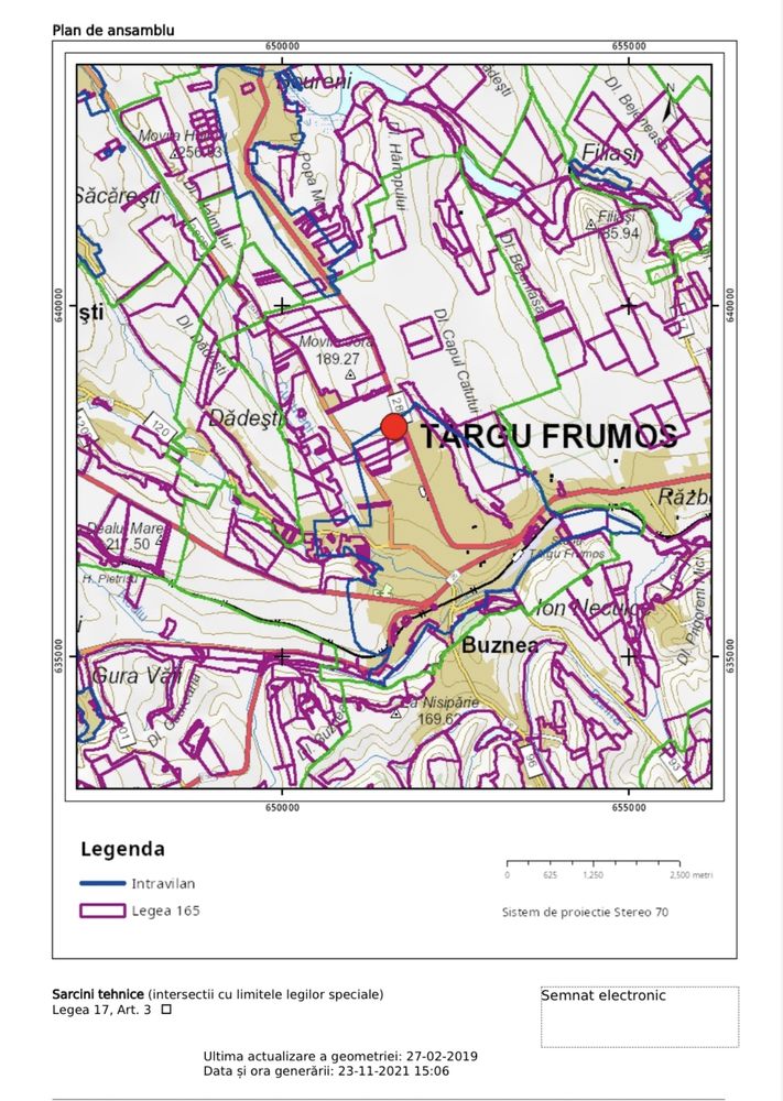 Vand 6000mp teren intravilan in Targu Frumos