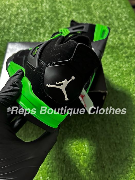 Air Jordan Retro 4 Green Thunder Calitate Premium