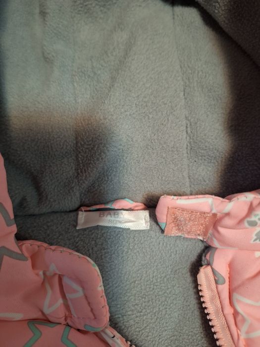 Salopeta de iarna bebe fetita, marimea 80